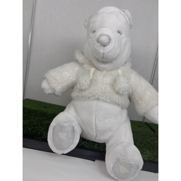 Snowflake Winnie The Pooh Plush 12” Disney Store Winter Silver. *Pre-Owned* - Picture 4 of 7